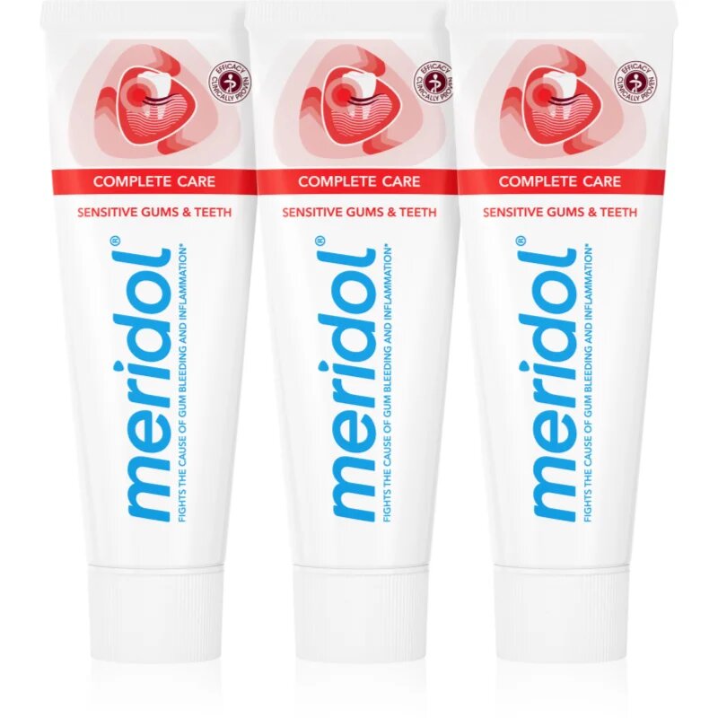 Meridol Complete Care zobna pasta za občutljive zobe 3x75 ml