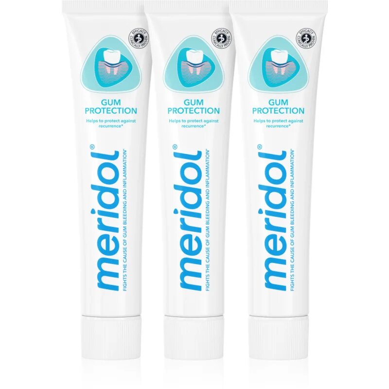 Meridol Gum Protection zobna pasta ki podpira regeneracijo razdraženih dlesni 3 x 75 ml