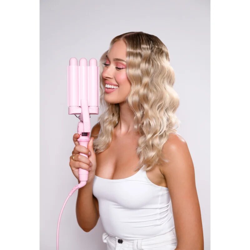 Mermade Mini Waver 25 mm kodralnik za trojne kodre za lase Pink 1 kos