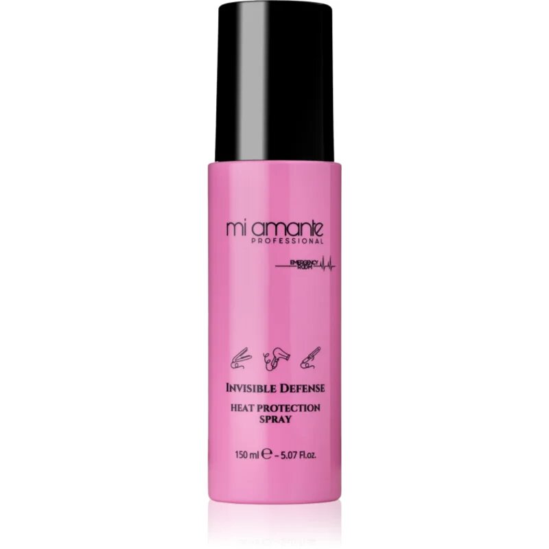 Mi Amante Professional Emergency Room Invisible Defense Heat Protection Spray pršilo za zaščito las med toplotnim oblikovanjem z likalnikom ali kodral