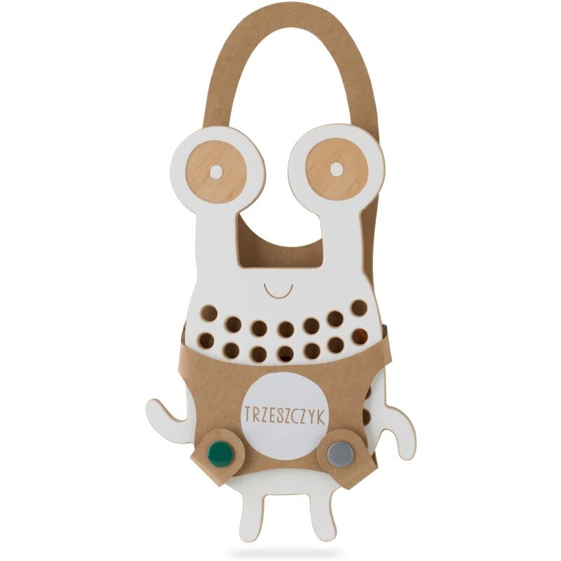 Milin Big Wooden Lacing Toy Crab Goggly aktivnostna igrača 20 cm x 13 cm x 07 cm 1 kos