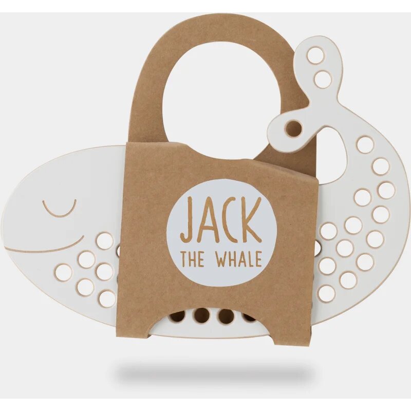 Milin Big Wooden Lacing Toy Whale Jack aktivnostna igrača 9 cm x 195 cm x 07 cm 1 kos