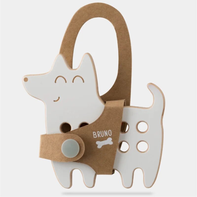 Milin Small Wooden Lacing Toy Dog aktivnostna igrača 10 cm x 10 cm x 07 cm 1 kos