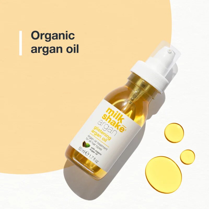 milk_shake® Argan Glistening Oil oljasta nega z arganovim oljem za vse tipe las 50 ml