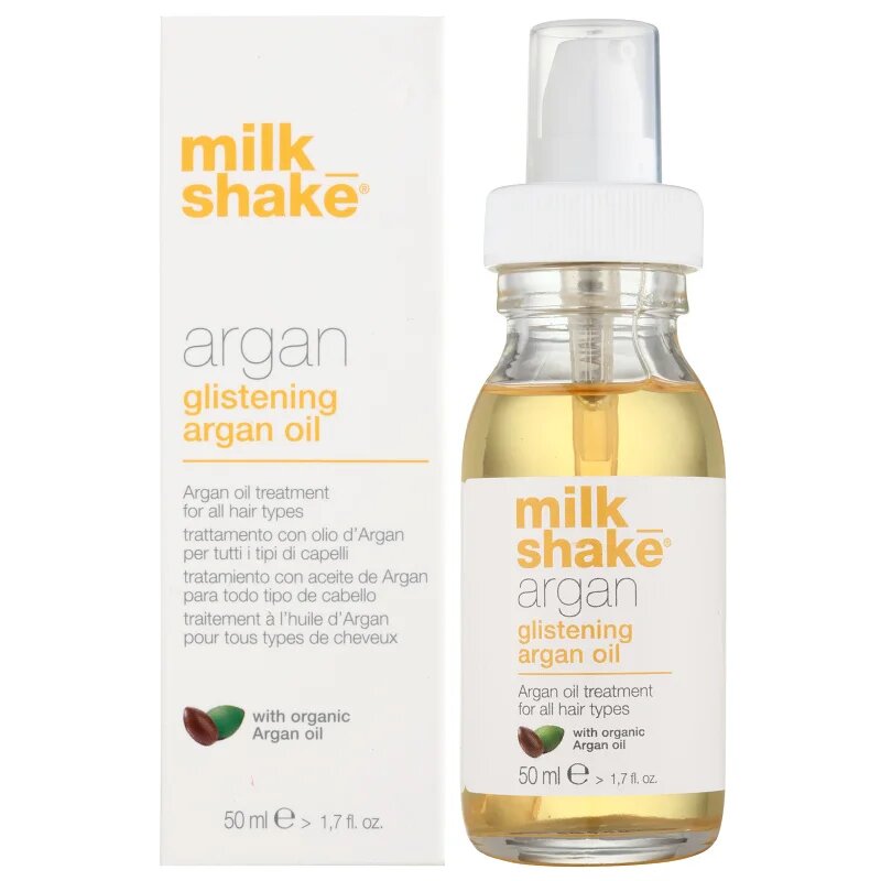 milk_shake® Argan Glistening Oil oljasta nega z arganovim oljem za vse tipe las 50 ml