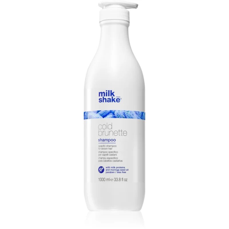 milk_shake® Cold Brunette Shampoo šampon za nevtralizacijo rumenih tonov za rjave lase 1000 ml