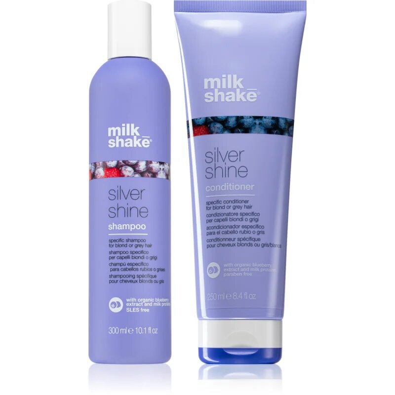 milk_shake® Duo pack Silver Shine šampon in balzam za nevtralizacijo rumenih odtenkov