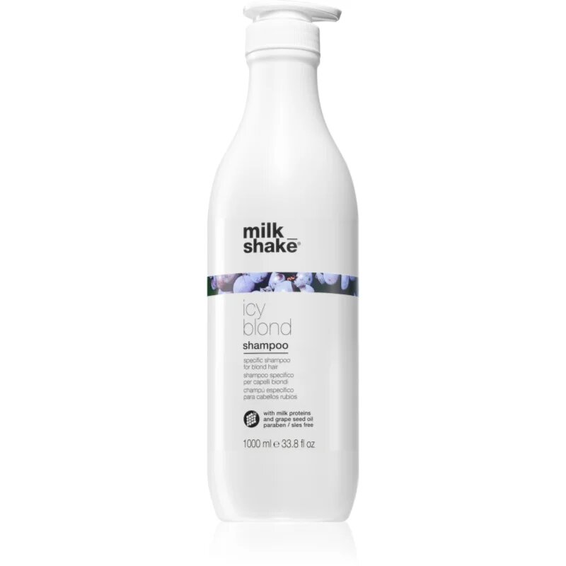 milk_shake® Icy Blond Shampoo šampon za nevtralizacijo rumenih tonov za blond lase 1000 ml
