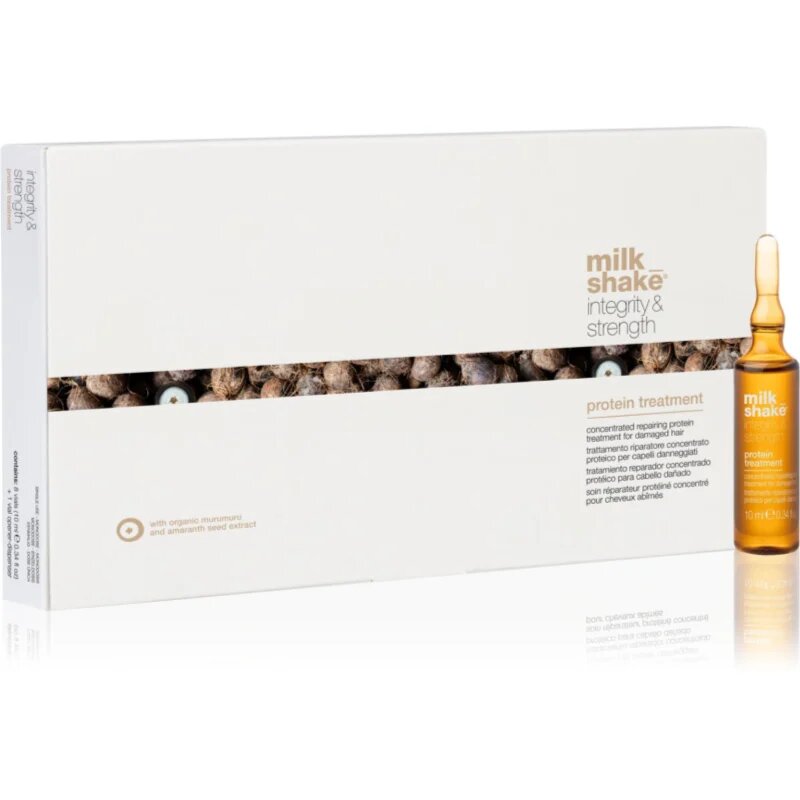 milk_shake® Integrity & Strength Protein Treatment koncentrirani serum za poškodovane lase z beljakovinami 8x10 ml
