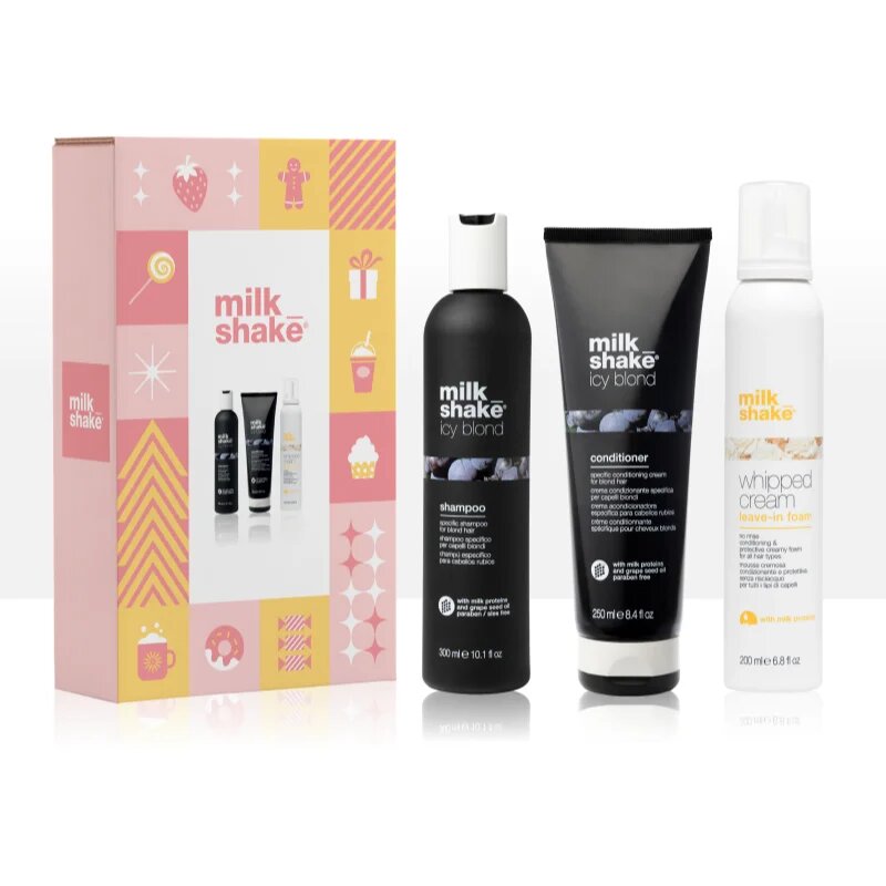 milk_shake® Kit Icy Blond set za nevtralizacijo rumenih odtenkov