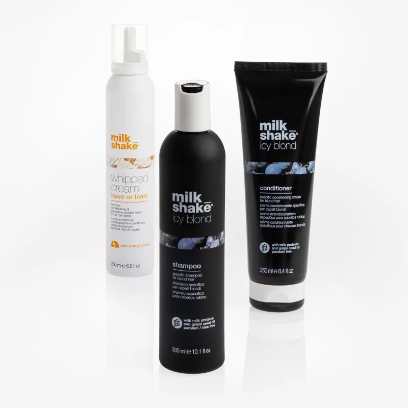 milk_shake® Kit Icy Blond set za nevtralizacijo rumenih odtenkov