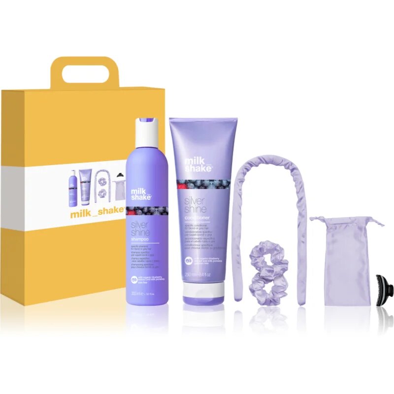 milk_shake® Kit Silver Shine darilni set za blond lase in lase s prameni 1 kos