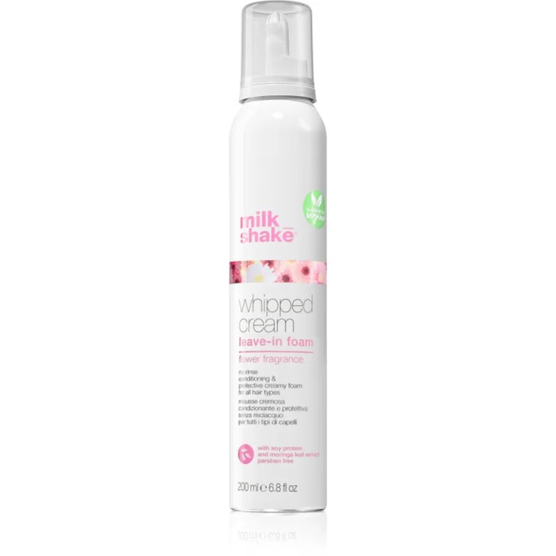 milk_shake® Leave-in Treatments Whipped Cream vlažilna nega brez spiranja za barvane lase Flower Fragrance 200 ml