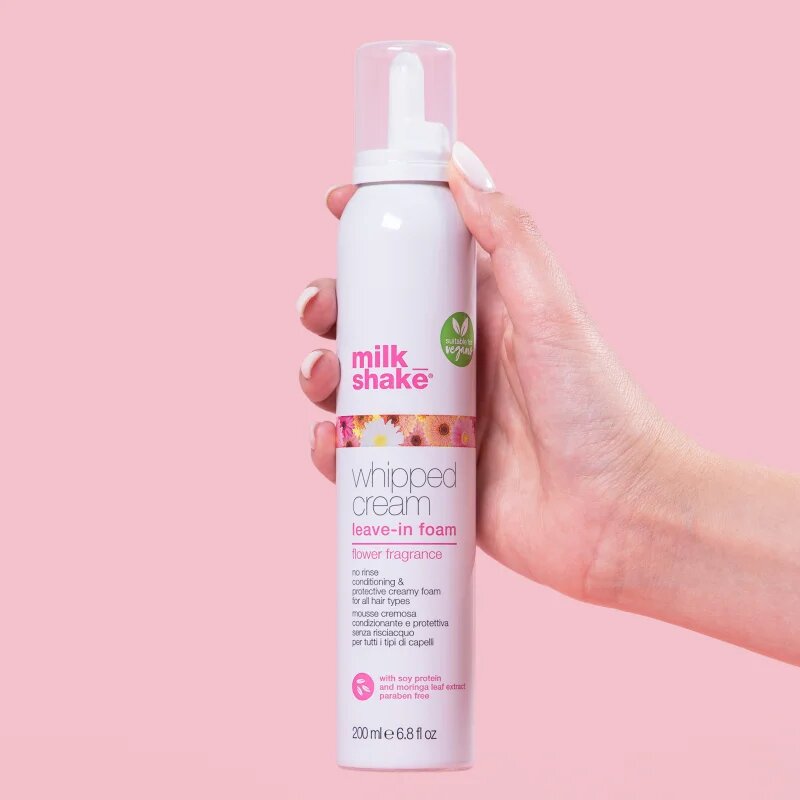 milk_shake® Leave-in Treatments Whipped Cream vlažilna nega brez spiranja za barvane lase Flower Fragrance 200 ml