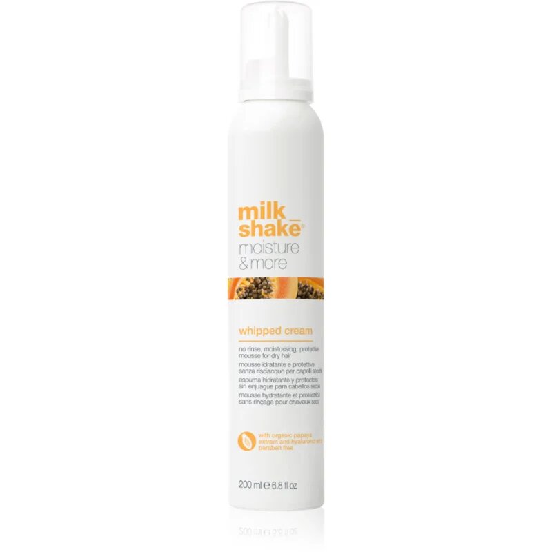 milk_shake® Moisture & More Whipped Cream vlažilna nega brez spiranja za suhe lase 200 ml