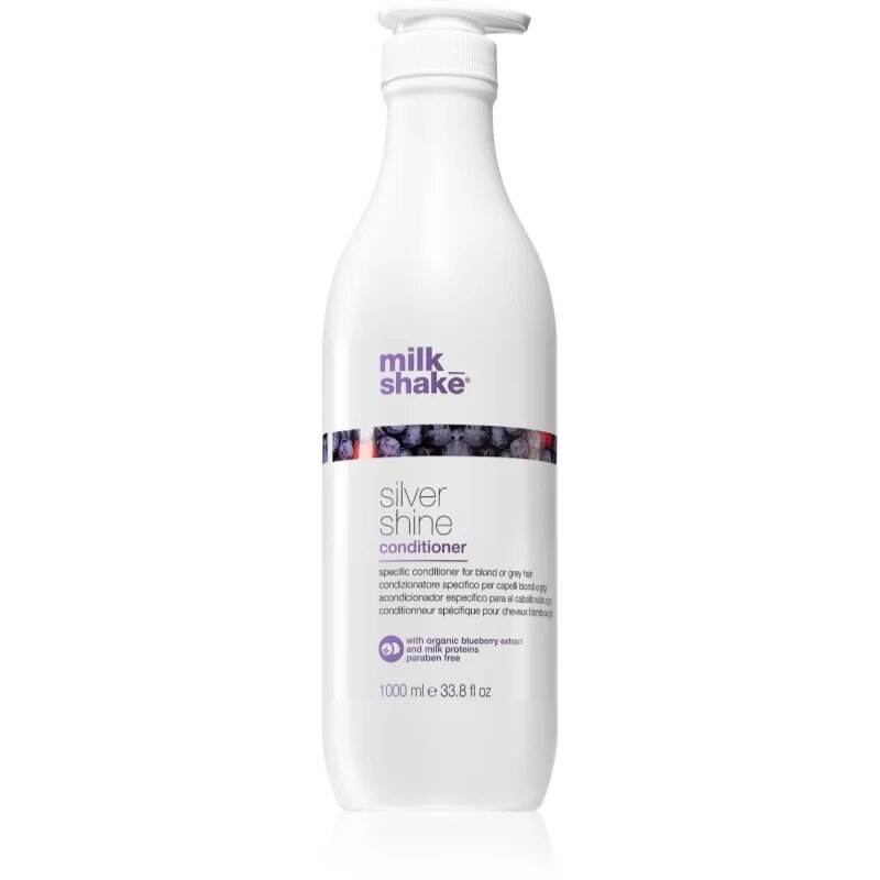 milk_shake® Silver Shine balzam za blond lase za nevtralizacijo rumenih odtenkov 1000 ml