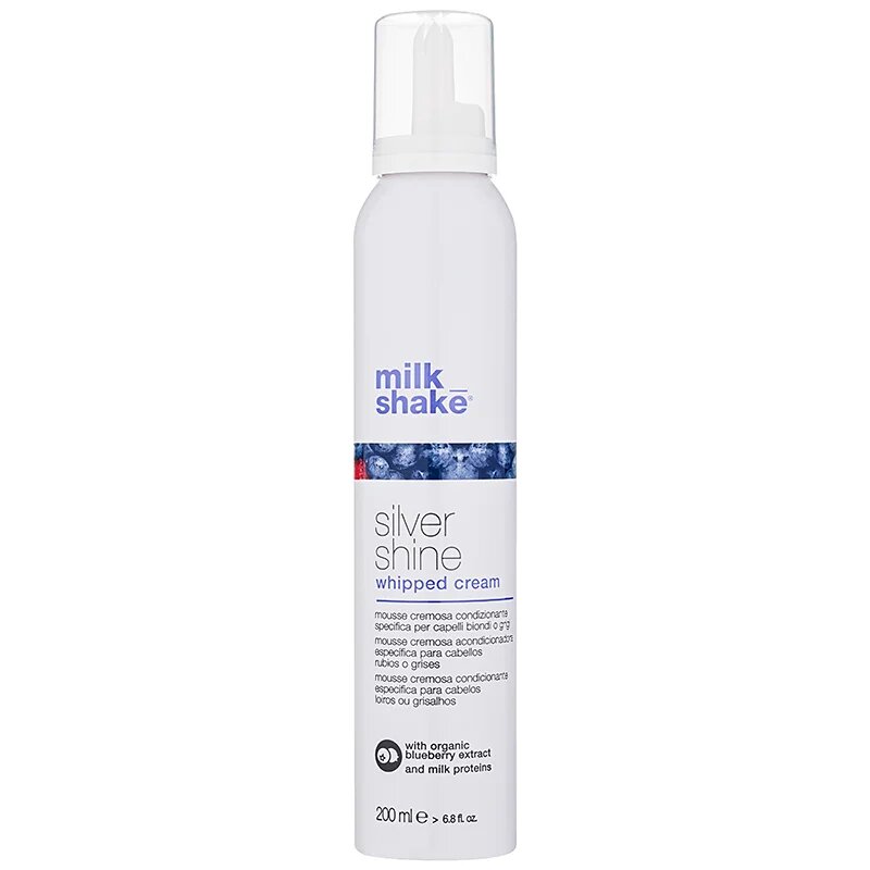 milk_shake® Silver Shine kremasta pena za blond lase za nevtralizacijo rumenih odtenkov 200 ml