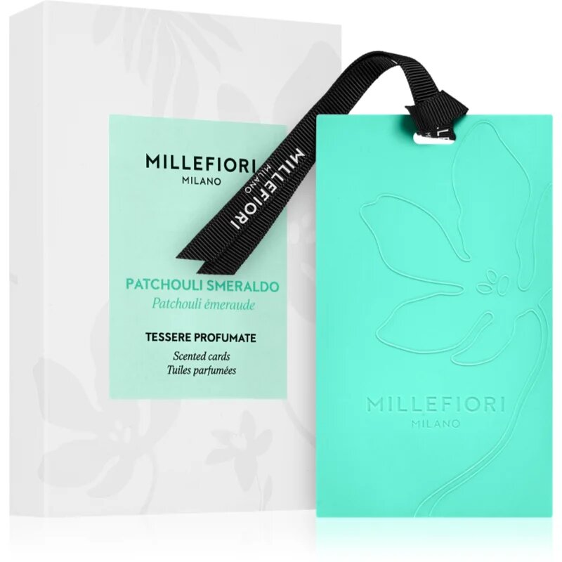 Millefiori Milano Laundry Patchouli Smeraldo dišeča kartica 3 kos