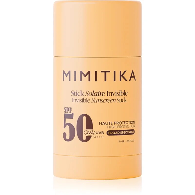 Mimitika Sun Invisible Sunscreen Stick SPF50 zaščitna paličica za občutljive predele kože SPF 50 15 g