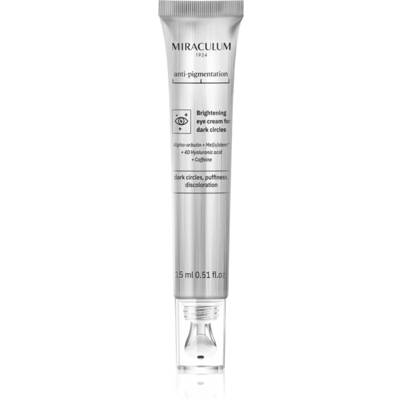 Miraculum Anti- Pigmentation posvetlitvena krema za predel okoli oči proti zabuhlosti in temnim kolobarjem 15 ml