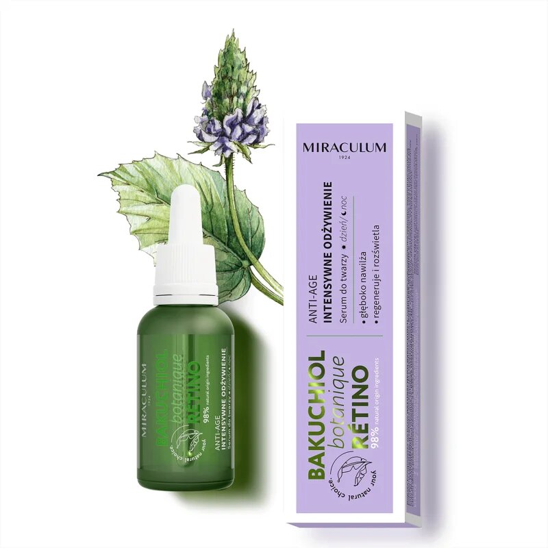 Miraculum Bakuchiol intenzivni vlažilni serum za obraz 30 ml