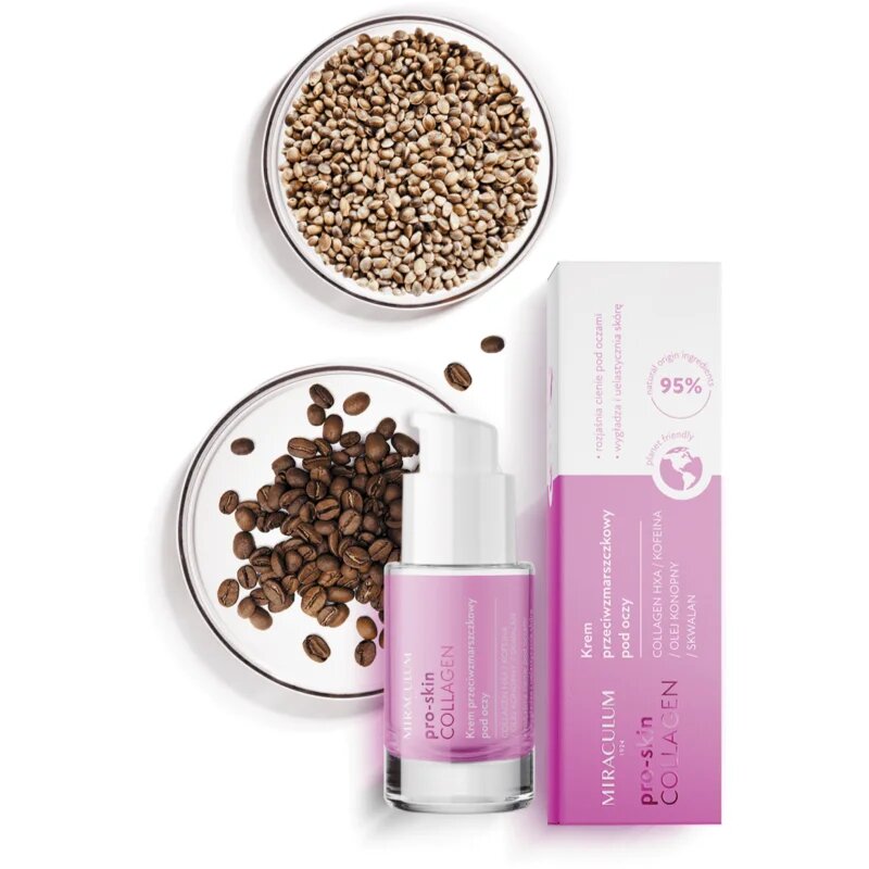 Miraculum Collagen Pro-Skin krema za predel okoli oči proti oteklinam in gubam 15 ml