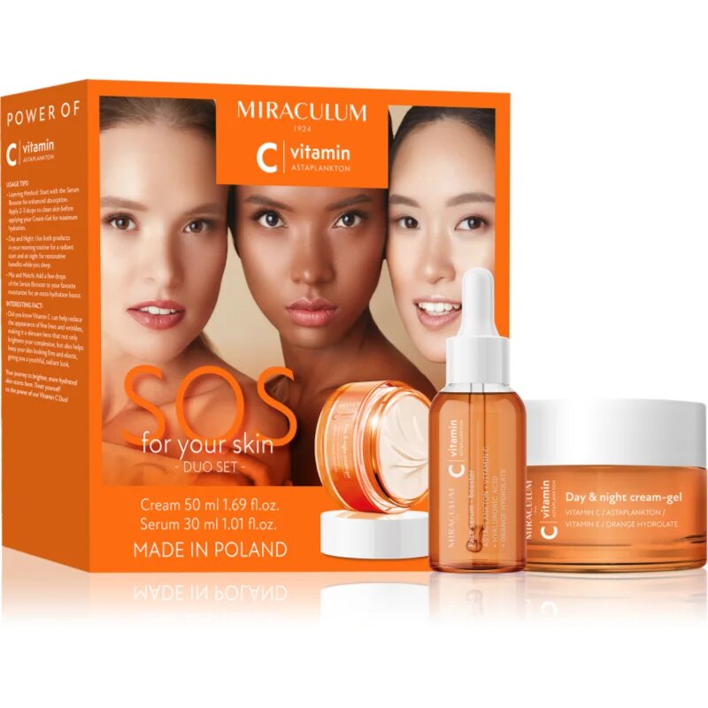 Miraculum SOS For your skin Astaplankton Set darilni set za obraz 2 kos