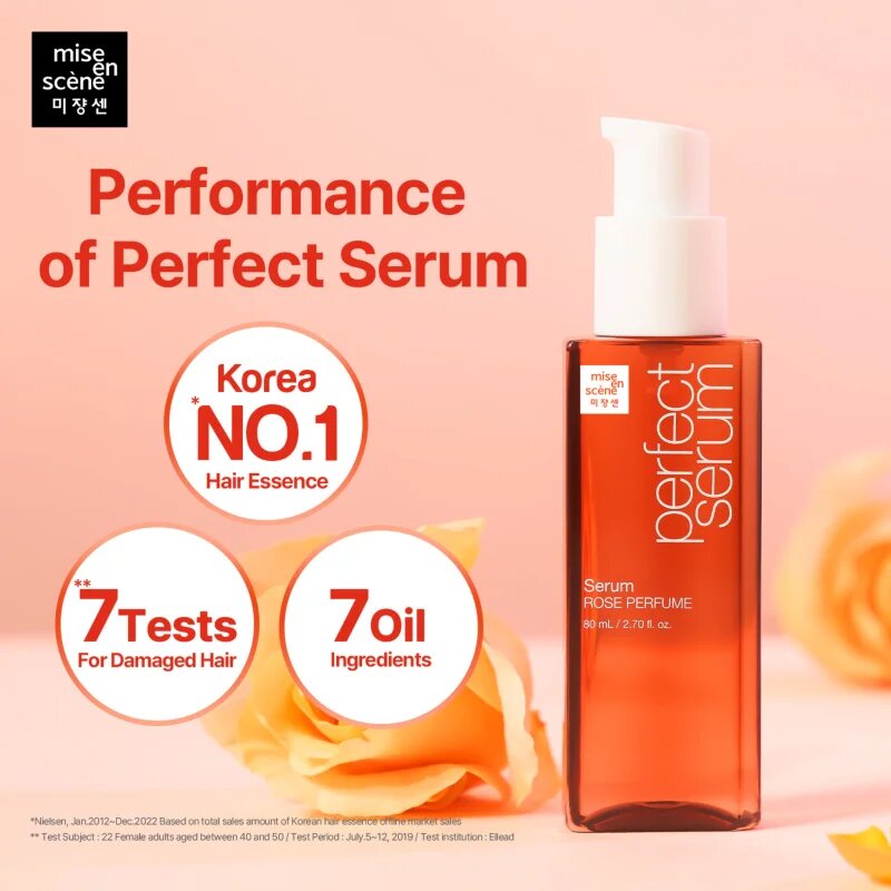 mise en scene Perfect Serum Rose Parfume obnovitveni serum za lase z vonjem cvetja za ženske 80 ml