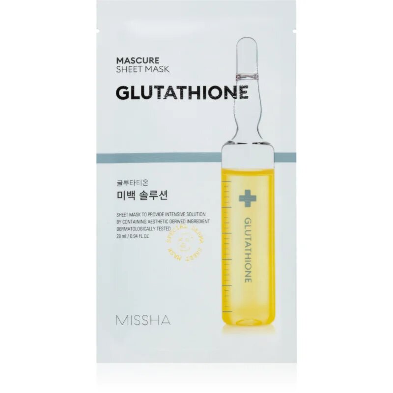 Missha Mascure Glutathione revitalizacijska maska iz platna 28 ml