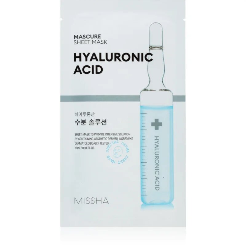Missha Mascure Hyaluronic Acid vlažilna tekstilna maska 28 ml