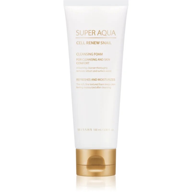 Missha Super Aqua Cell Renew Snail čistilna pena s polžjim ekstraktom 100 ml