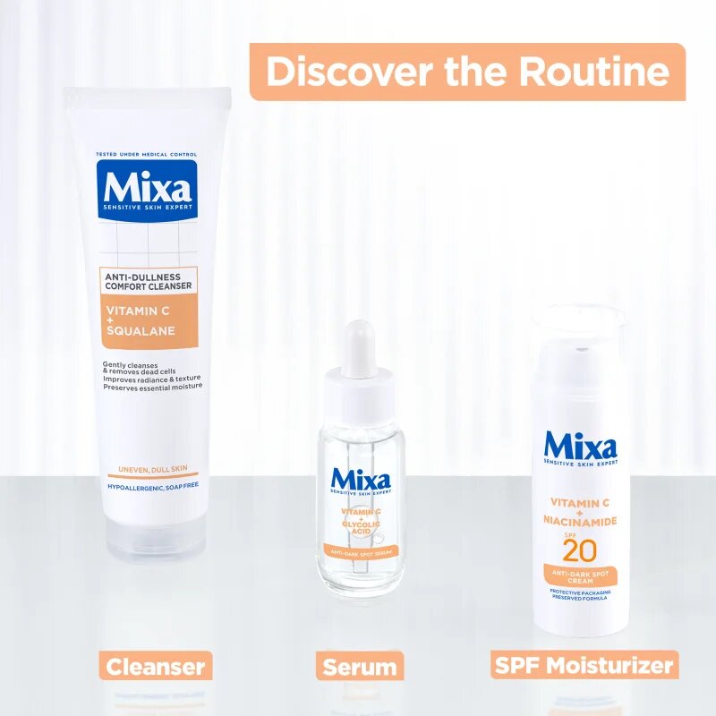 MIXA Anti-Dark Spot čistilni gel za obraz z vitaminom C 150 ml
