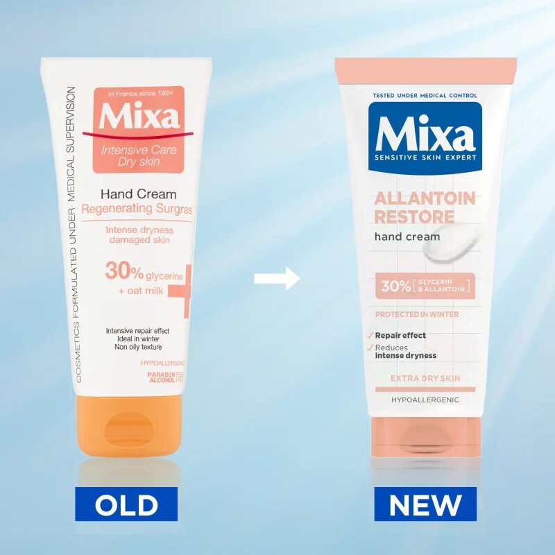 MIXA Anti-Dryness krema za roke in nohte za ekstra suho kožo 100 ml