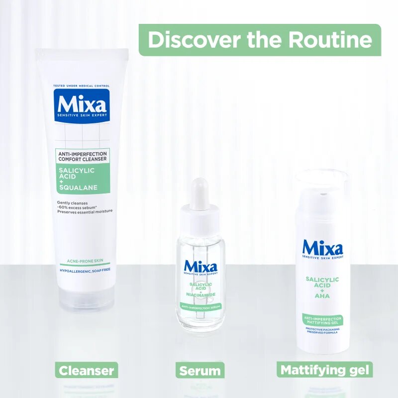 MIXA Anti-Imperfection Mattifying Gel matirajoča gelasta krema proti nepravilnostim na koži 50 ml