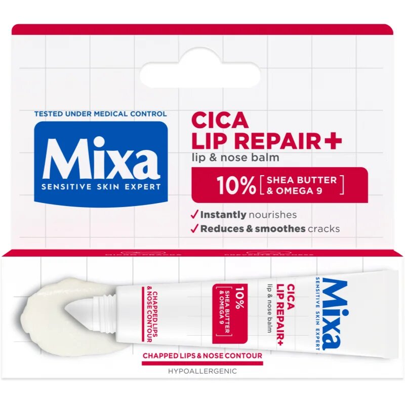 MIXA Cica Lip Repair+ intenzivni vlažilni balzam za ustnice 10 ml