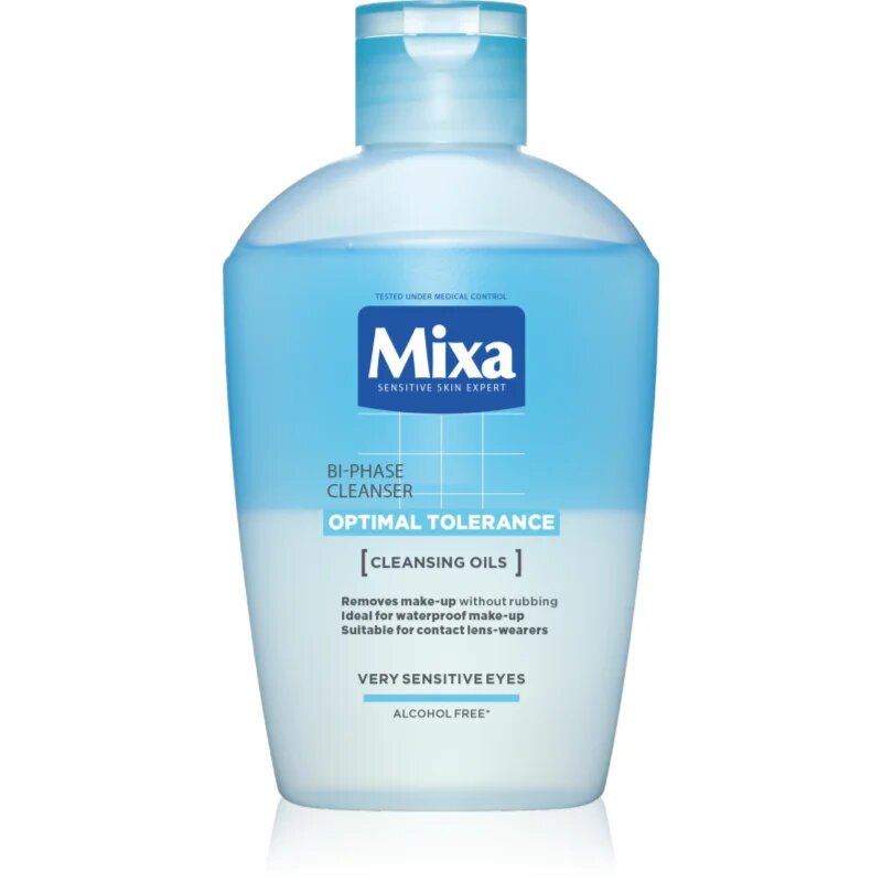 MIXA Optimal Tolerance dvokomponentni odstranjevalec ličil za oči 125 ml