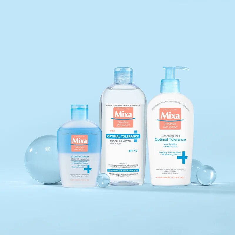 MIXA Optimal Tolerance dvokomponentni odstranjevalec ličil za oči 125 ml