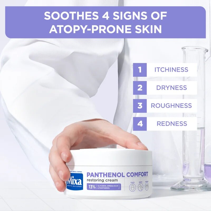 MIXA Panthenol Comfort regeneracijska krema za telo za suho do atopijsko kožo 150 ml