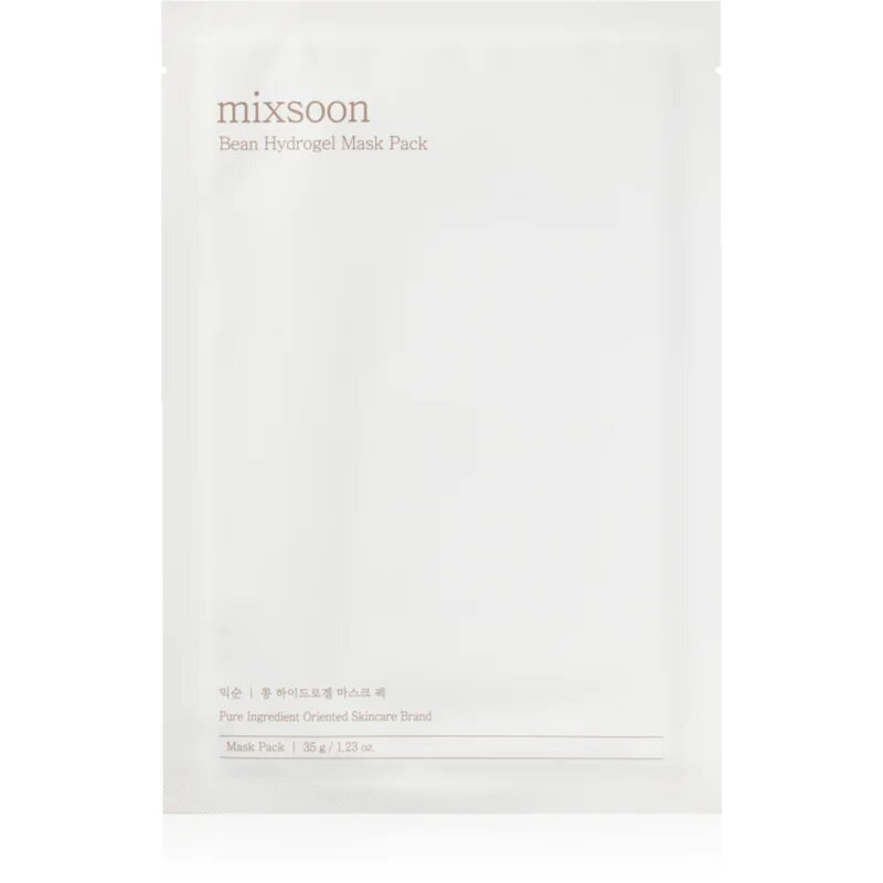 mixsoon Bean Hydrogel Mask Pack intenzivna hidrogelna maska za osvetljevanje kože in hidratacijo 35 g