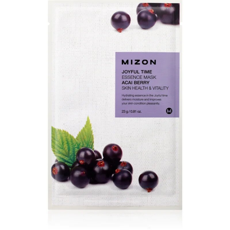 Mizon Joyful Time Acai Berry maska iz platna za posvetlitev in vitalnost kožo 23 g