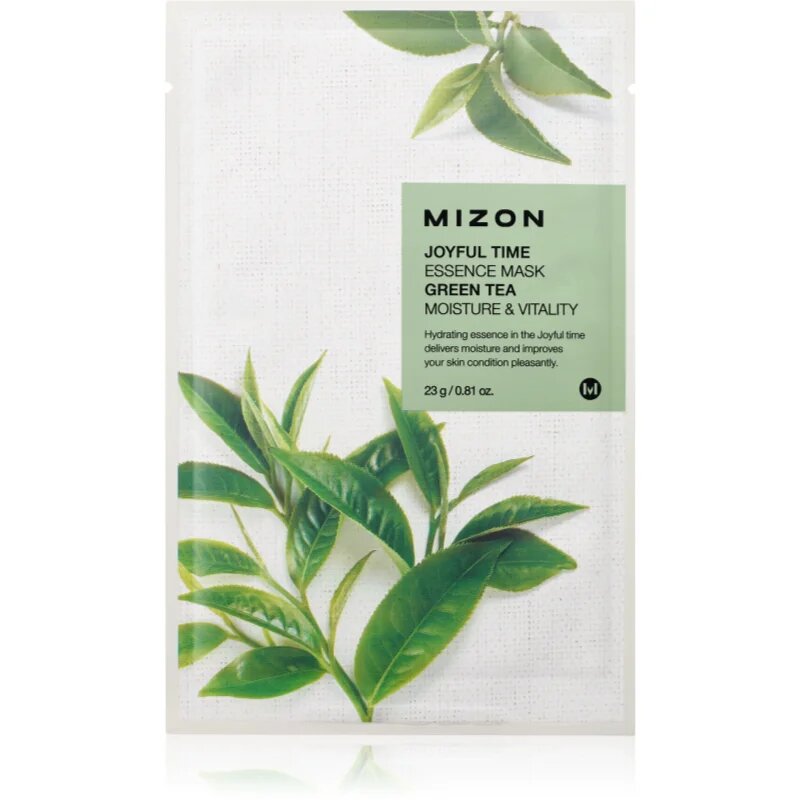 Mizon Joyful Time Green Tea maska iz platna z vlažilnim in revitalizacijskim učinkom 23 g