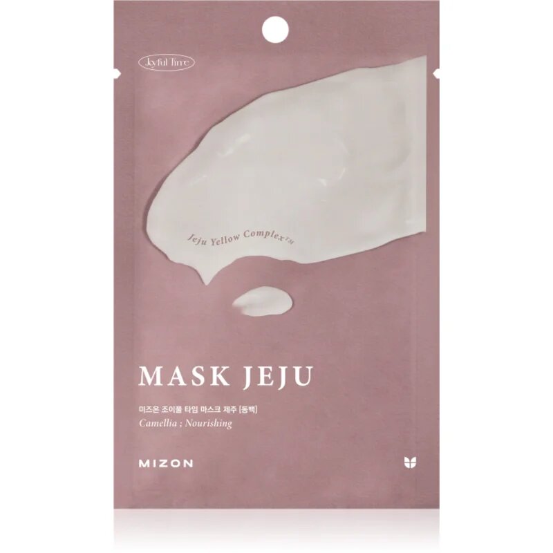 Mizon Joyful Time Jeju Camellia hranilna tekstilna maska z antioksidacijskim učinkom 23 g