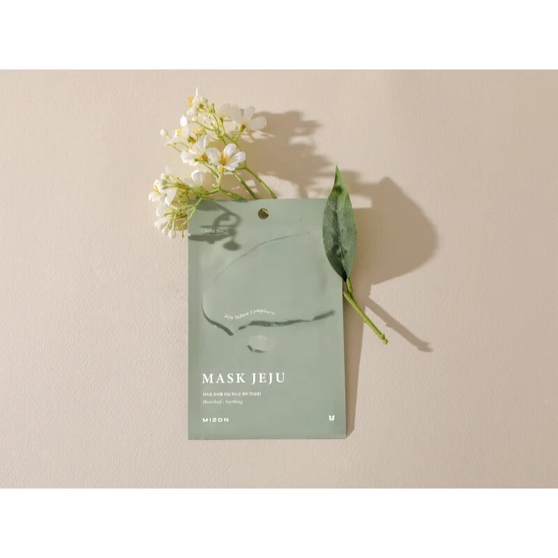 Mizon Joyful Time Jeju Heartleaf pomirjevalna tekstilna maska za suho in razdraženo kožo 23 g