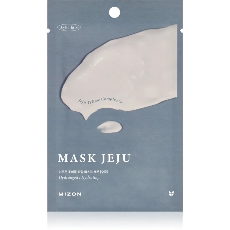 Mizon Joyful Time Jeju Hydrangea vlažilna tekstilna maska za suho kožo 23 g