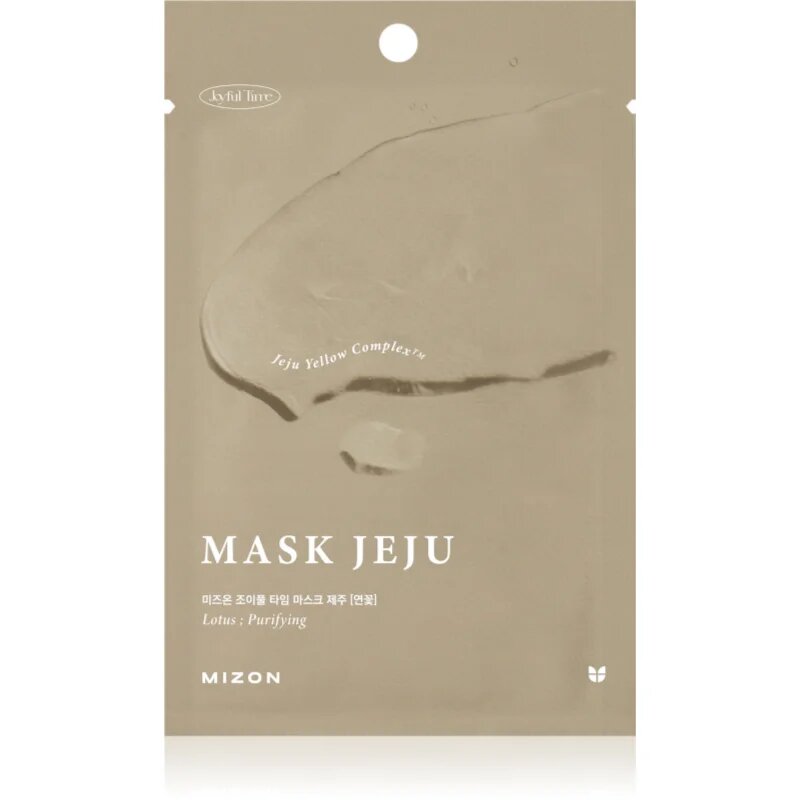 Mizon Joyful Time Jeju Lotus vlažilna tekstilna maska za čist in zdrav obraz 23 g