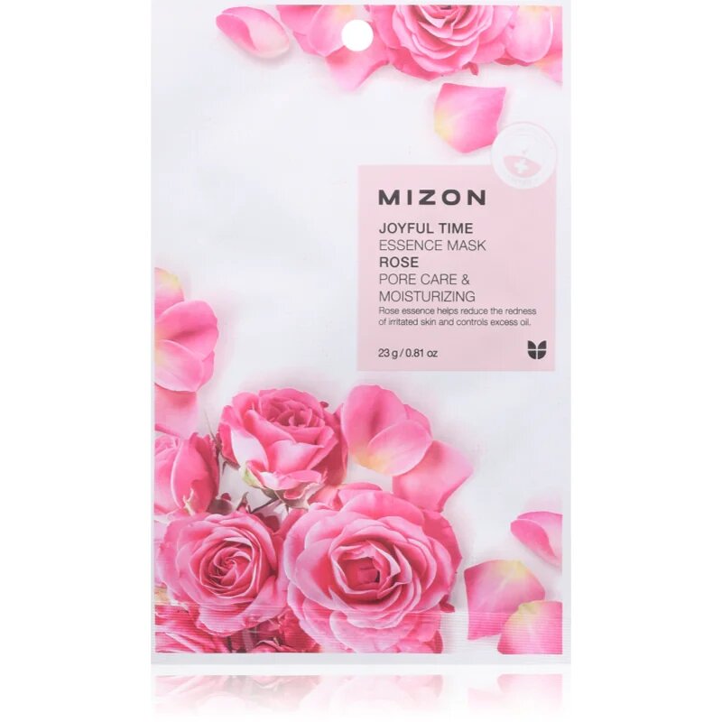Mizon Joyful Time Rose vlažilna tekstilna maska za zmanjšanje por 23 g