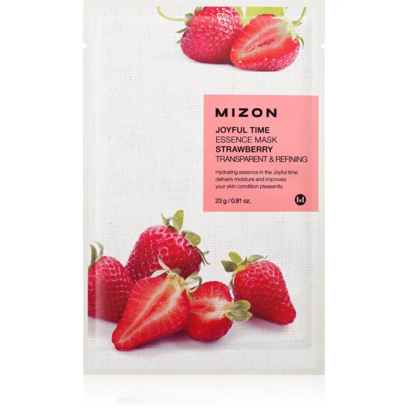 Mizon Joyful Time Strawberry maska iz platna z mehčalnim učinkom 23 g