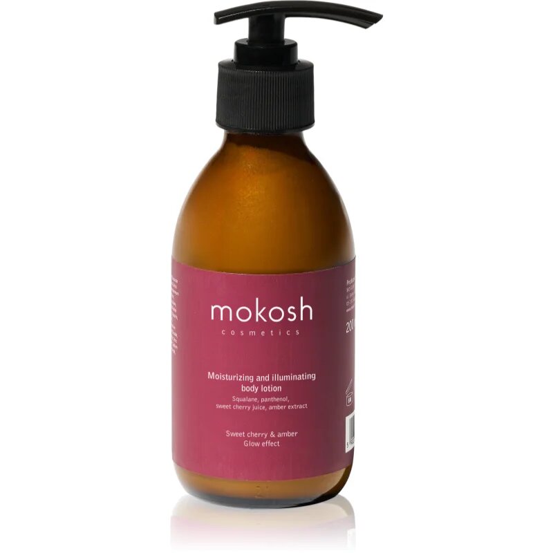 Mokosh Sweet Cherry & Amber posvetlitveno mleko za telo z vlažilnim učinkom 200 ml