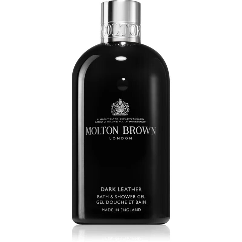 Molton Brown Dark Leather Bath & Shower Gel relaksacijski gel za prhanje in kopanje 300 ml