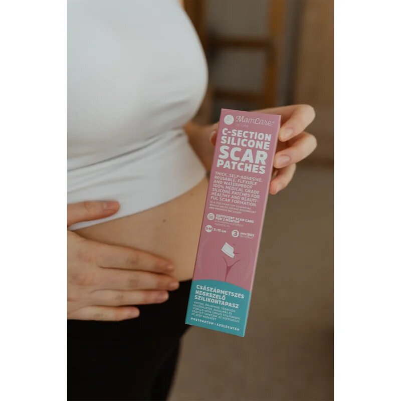 MomCare by Lina C-Section Silicone Scar Patches silikonski obliži za brazgotine po carskem rezu velikost S-M 3x15 cm 3 kos